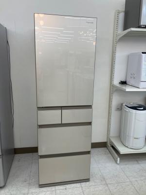 Panasonic (パナソニック) 5ドア冷蔵庫 ガラスドア NR-E458PXL-N 2022年製 450L 125L クリーニング済
