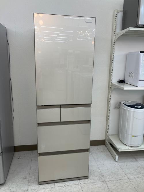 Panasonic (パナソニック) 5ドア冷蔵庫 ガラスドア NR-E458PXL-N 2022年製 450L 125L クリーニング済
