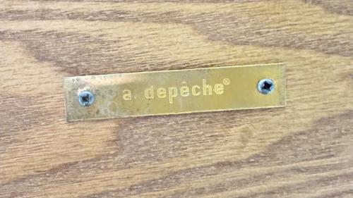 a.depeche (アデペシュ) センターテーブル ブラウン×ブラック ガラス天板×アッシュ材×スチール socph(ソコフ) 幅120㎝