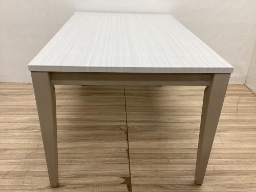 シギヤマ家具 (シギヤマ) ダイニング4点セット ホワイト エクステンション式 アビー130 幅130㎝