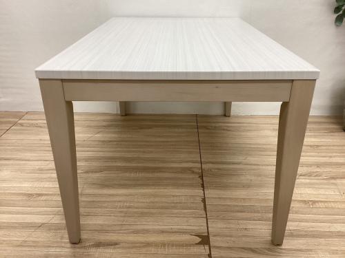 シギヤマ家具 (シギヤマ) ダイニング4点セット ホワイト エクステンション式 アビー130 幅130㎝