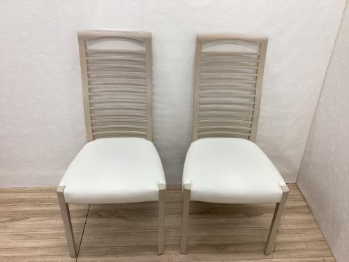 シギヤマ家具 (シギヤマ) ダイニング4点セット ホワイト エクステンション式 アビー130 幅130㎝