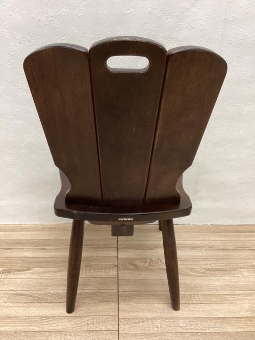 karimoku (カリモク) アームレスチェアー ダークブラウン アンティーク調 1人掛け RUSTIC(ルスティック)