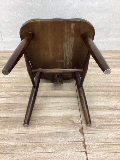 karimoku (カリモク) アームレスチェアー ダークブラウン アンティーク調 1人掛け RUSTIC(ルスティック)