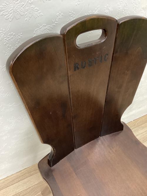 karimoku (カリモク) アームレスチェアー ダークブラウン アンティーク調 1人掛け RUSTIC(ルスティック)