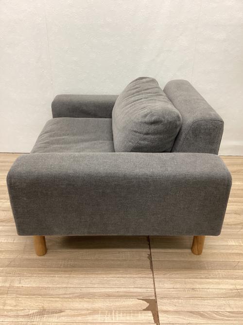 SIEVE (シーヴ) 1人掛けソファー グレー×ナチュラル  1人掛け SVE-SF012S-B(GR) ファブリック バージュ 109㎝