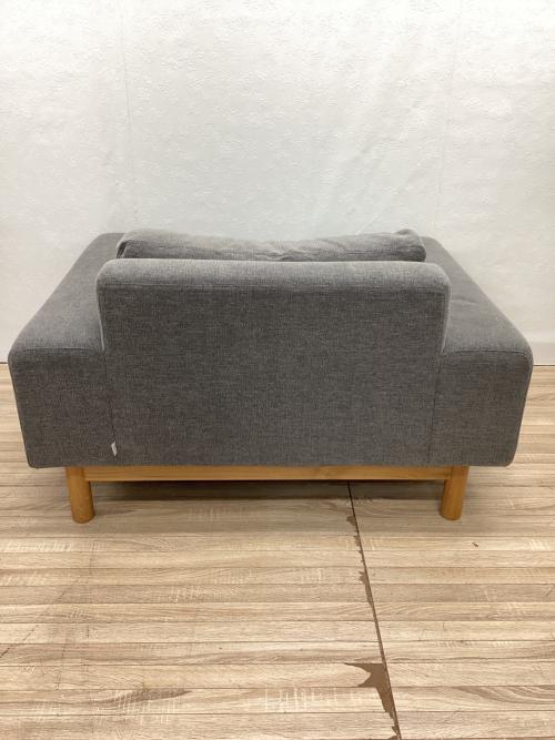 SIEVE (シーヴ) 1人掛けソファー グレー×ナチュラル  1人掛け SVE-SF012S-B(GR) ファブリック バージュ 109㎝