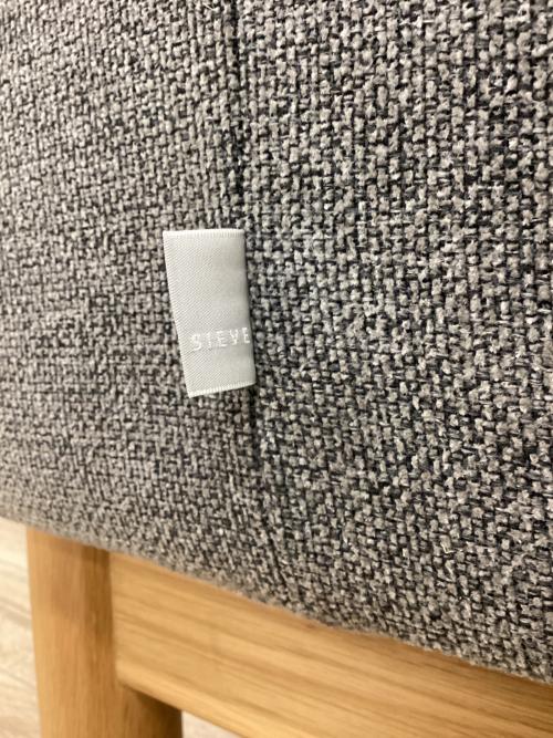SIEVE (シーヴ) 1人掛けソファー グレー×ナチュラル  1人掛け SVE-SF012S-B(GR) ファブリック バージュ 109㎝