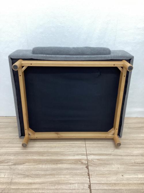 SIEVE (シーヴ) 1人掛けソファー グレー×ナチュラル  1人掛け SVE-SF012S-B(GR) ファブリック バージュ 109㎝