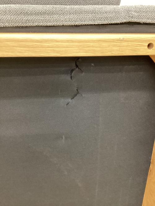 SIEVE (シーヴ) 1人掛けソファー グレー×ナチュラル  1人掛け SVE-SF012S-B(GR) ファブリック バージュ 109㎝