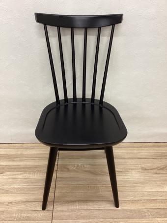 秋田木工 (アキタモッコウ) ダイニングチェアー ブラック  ブナ材 ハンナチェア