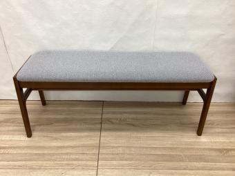 カリモク60+ (カリモクロクマル) ベンチ ブラウン×グレー C36112 木製/ファブリック