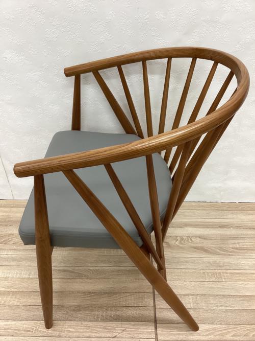 サンウッディ ダイニングチェアー ブラウン×グレー ベア