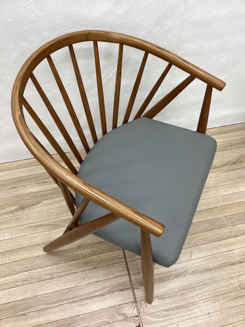 サンウッディ ダイニングチェアー ブラウン×グレー ベア