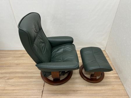 Ekornes (エコーネス) ストレスレスチェア グリーン オットマン付
