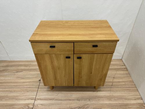 ISSEIKI キャビネット ナチュラル 2枚扉 BASIC PLUS-11