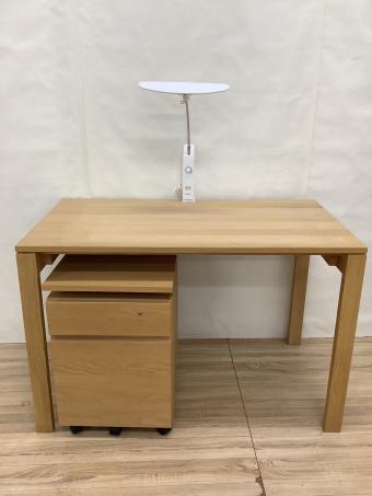 karimoku (カリモク) ワークデスク3点セット ナチュラル 鍵/袖机/照明付 SS3978/SS0476