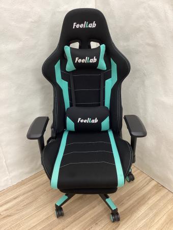FeelLab ゲーミングチェア ブラック×ブルー