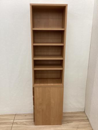 デスクサイドラック ブラウン アールデザインデスクサイドラック アルダー材