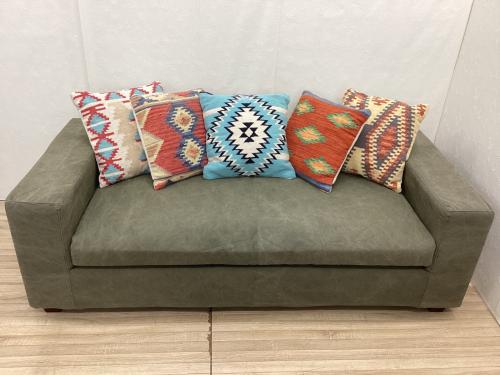 東谷 (アズマヤ) 2人掛けソファー グレー CL-192 ファブリック ジャカード 幅:約181㎝