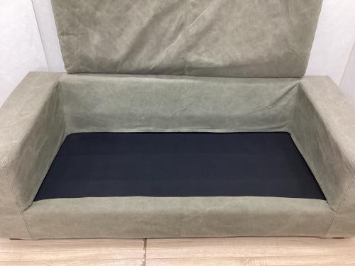 東谷 (アズマヤ) 2人掛けソファー グレー CL-192 ファブリック ジャカード 幅:約181㎝