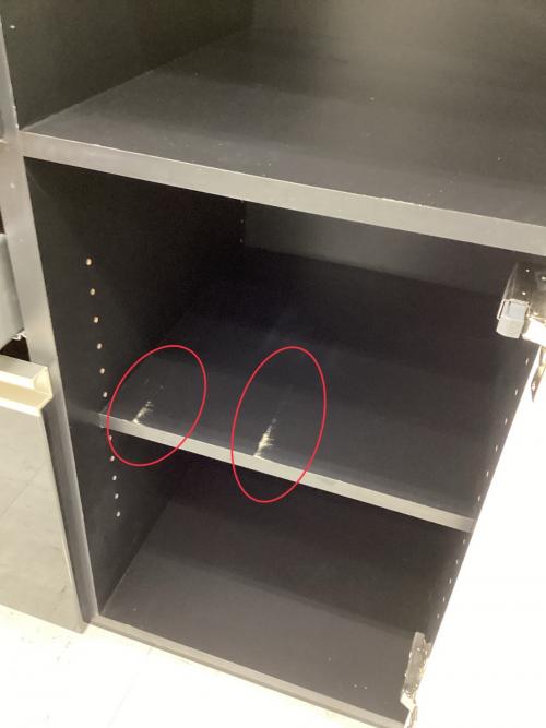 Pamouna (パモウナ) レンジボード ブラック 2枚スライド扉