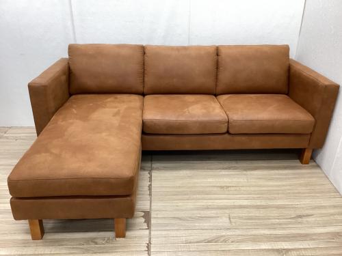 NOCE (ノーチェ) カウチソファー ライトブラウン テクニックレザー 合皮