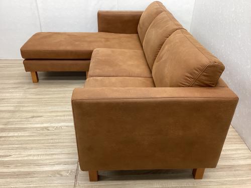 NOCE (ノーチェ) カウチソファー ライトブラウン テクニックレザー 合 