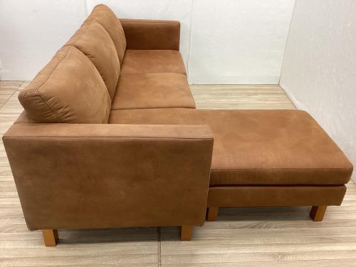 NOCE (ノーチェ) カウチソファー ライトブラウン テクニックレザー 合皮