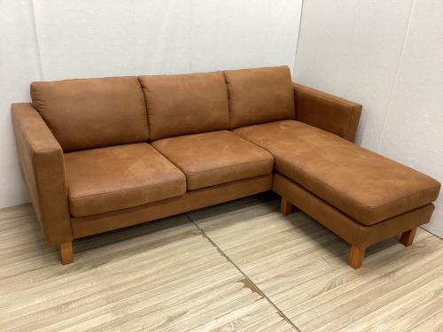NOCE (ノーチェ) カウチソファー ライトブラウン テクニックレザー 合 