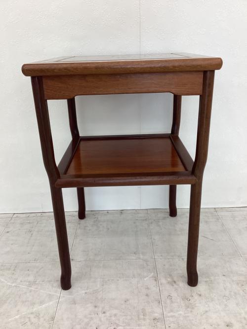 サイドテーブル ブラウン 螺鈿細工