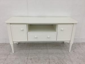 Franc franc (フランフラン) テレビボード ホワイト 2枚扉 引き出し付 MIO 幅:約98㎝