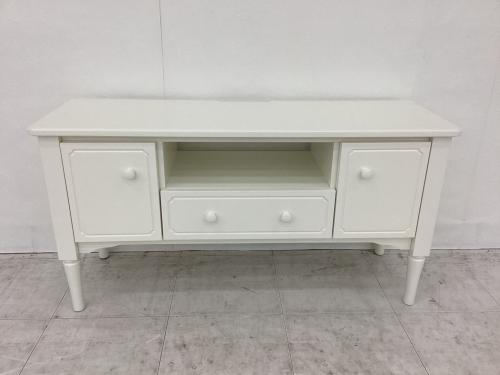 Franc franc (フランフラン) テレビボード ホワイト 2枚扉 引き出し付 MIO 幅:約98㎝