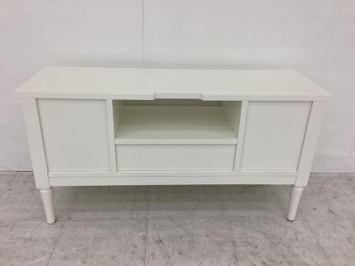 Franc franc (フランフラン) テレビボード ホワイト 2枚扉 引き出し付 MIO 幅:約98㎝