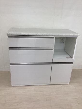 ニトリ キッチンカウンター ホワイト アルミナ2 幅:約100㎝