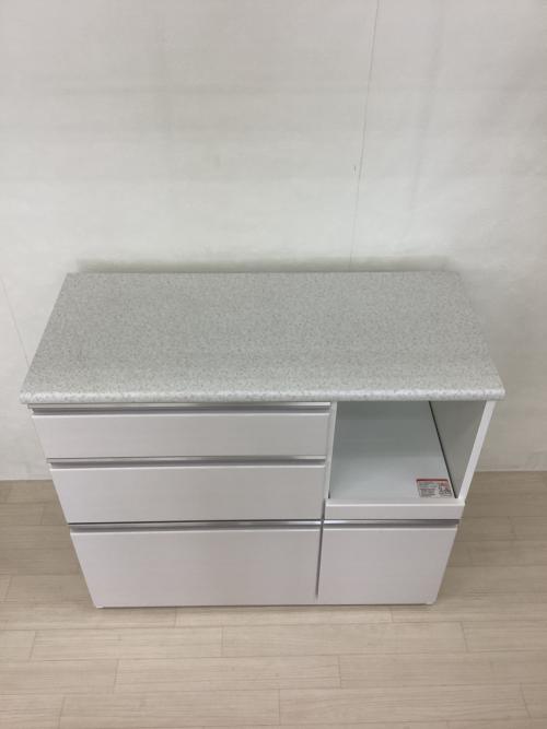 ニトリ キッチンカウンター ホワイト アルミナ2 幅:約100㎝