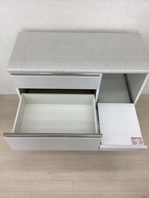 ニトリ キッチンカウンター ホワイト アルミナ2 幅:約100㎝