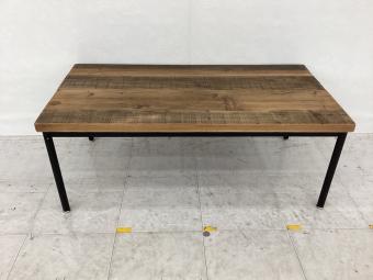 Knot antiques (ノットアンティークス) ローテーブル ブラウン×ブラック 廃盤品 パイン古材×スチール ブレラ