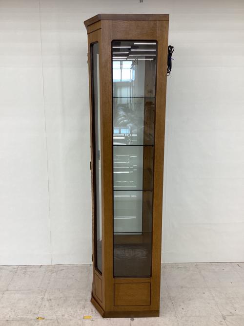 ㈲ハギタ コレクションボード ナチュラル ガラス扉/ダウンライト付/アンティーク調 木製