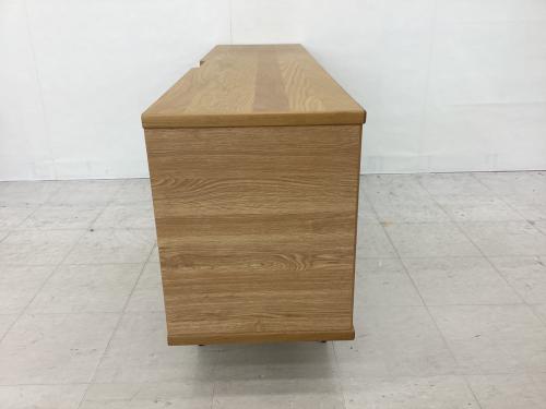 シギヤマ家具 (シギヤマカグ) テレビボード ナチュラル×ブラック オーク材 UNIF 1600 HIGH 幅:約160㎝