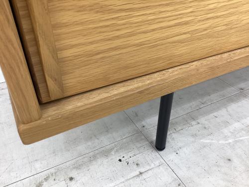 シギヤマ家具 (シギヤマカグ) テレビボード ナチュラル×ブラック オーク材 UNIF 1600 HIGH 幅:約160㎝
