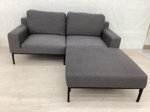 LOWYA (ロウヤ) 2人掛けカウチソファ グレー