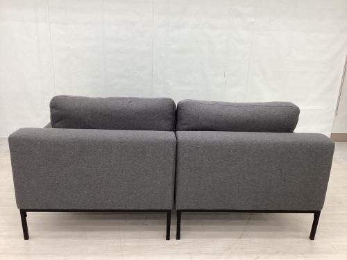 LOWYA (ロウヤ) 2人掛けカウチソファ グレー