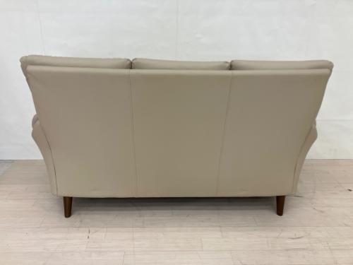 3人掛けソファー ベージュ×ブラウン 3人掛け 合皮