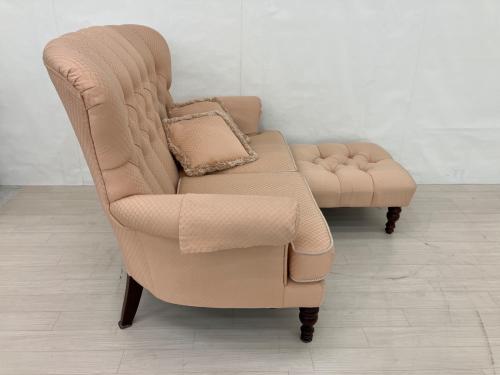 art forma (アートフォーマ) 2人掛けソファー ピンク 2人掛け/オットマン付き OSU001 ファブリック ヘイスティング