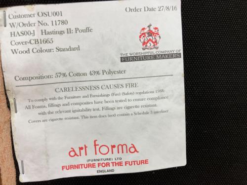 art forma (アートフォーマ) 2人掛けソファー ピンク 2人掛け/オットマン付き OSU001 ファブリック ヘイスティング