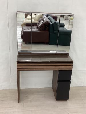 Alus Style (アルススタイル) 3面ドレッサー ブラウン×ブラック アルス三面鏡ドレッサー