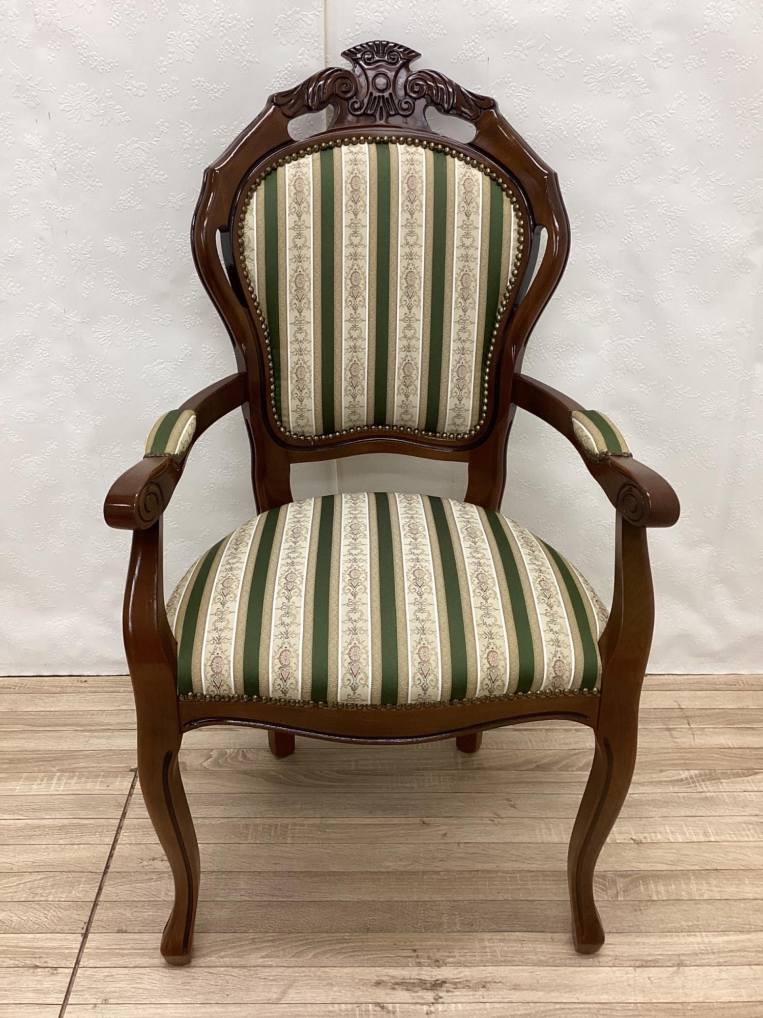 dinos (ディノス) アームチェアー イタリア製ストライプアームチェア 1