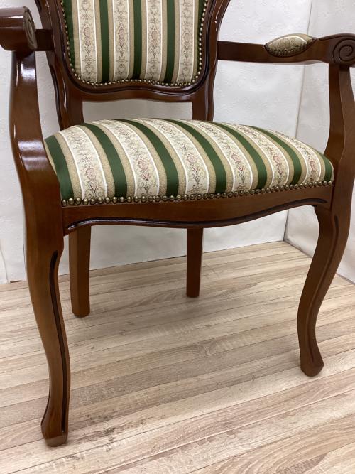 dinos (ディノス) アームチェアー イタリア製ストライプアーム