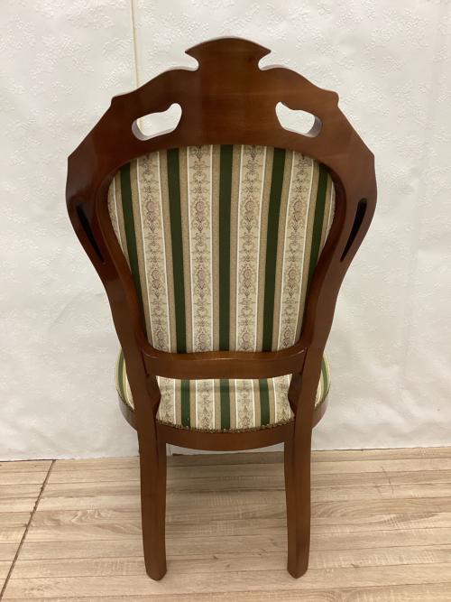 dinos (ディノス) ダイニングチェアー ブラウン×グリーン イタリア製縞柄ダイニングチェア